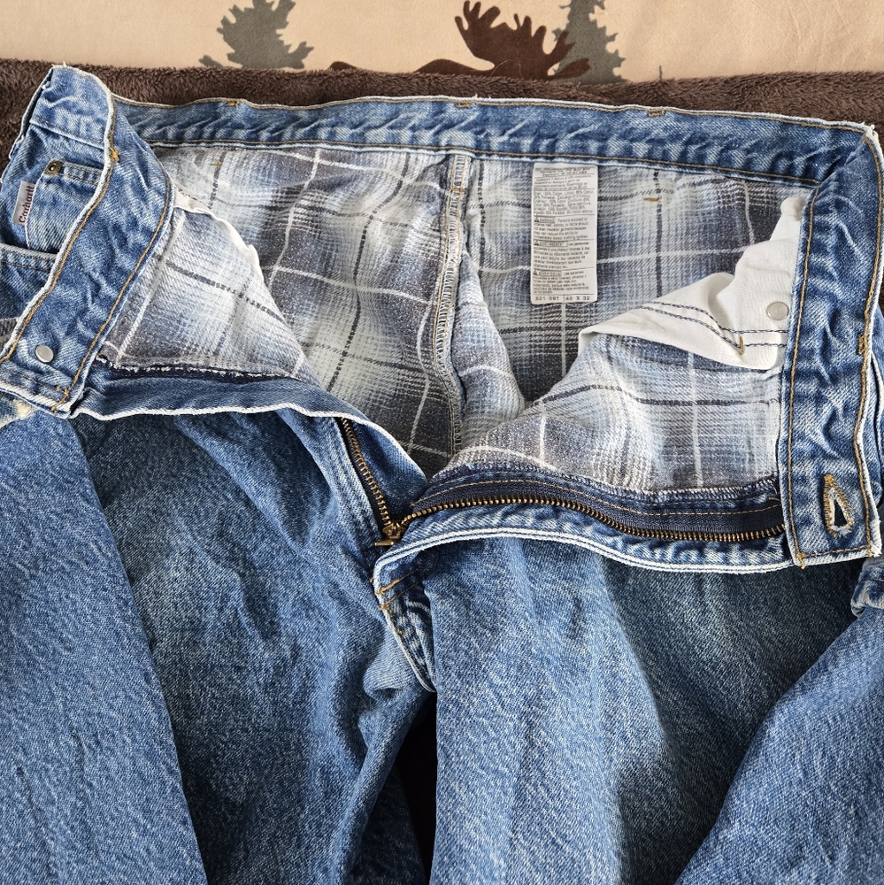 Carhartt flannel lined jeans